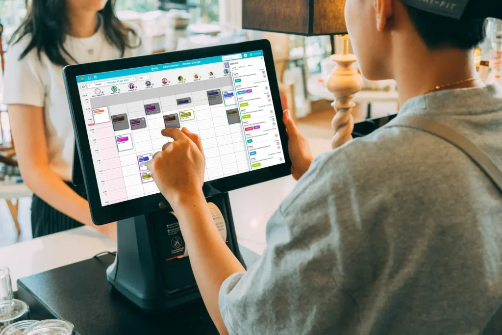 Mango POS system with its ease-to-use interface supports smooth appointment scheduling at salon